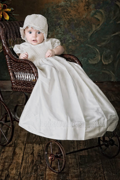 Baby Girls Sleeveless Baptism Dress Christening Gown with Bonnet 3M -  Walmart.com